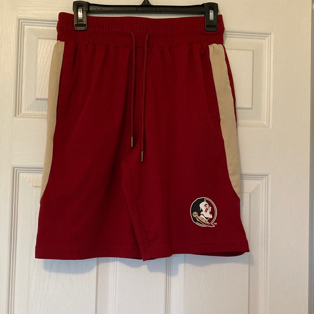 Red and Tan Men's Athletic Shorts